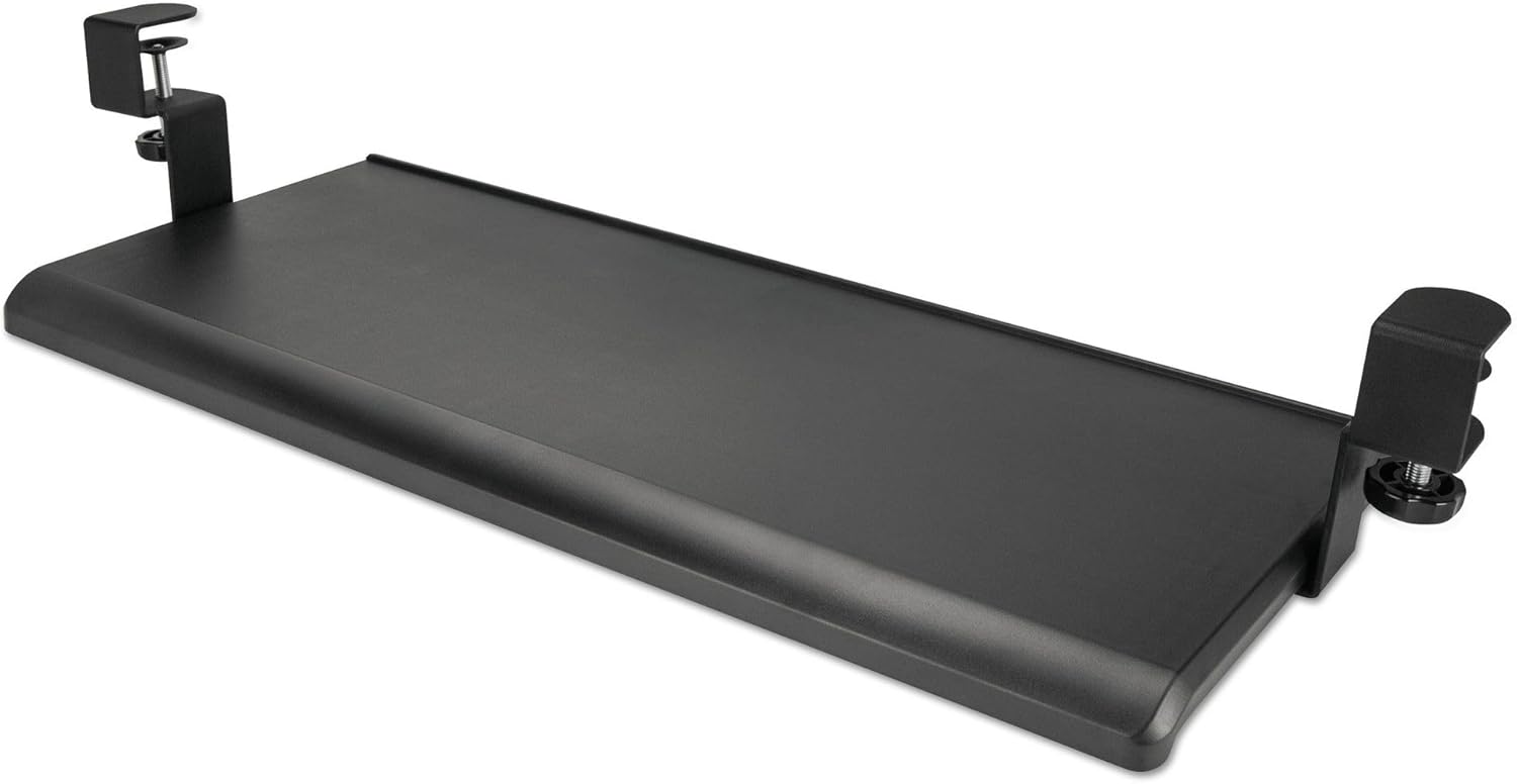 Adaptivergo Clamp-On Keyboard Tray, 30.7" X 13", Black - Image 2