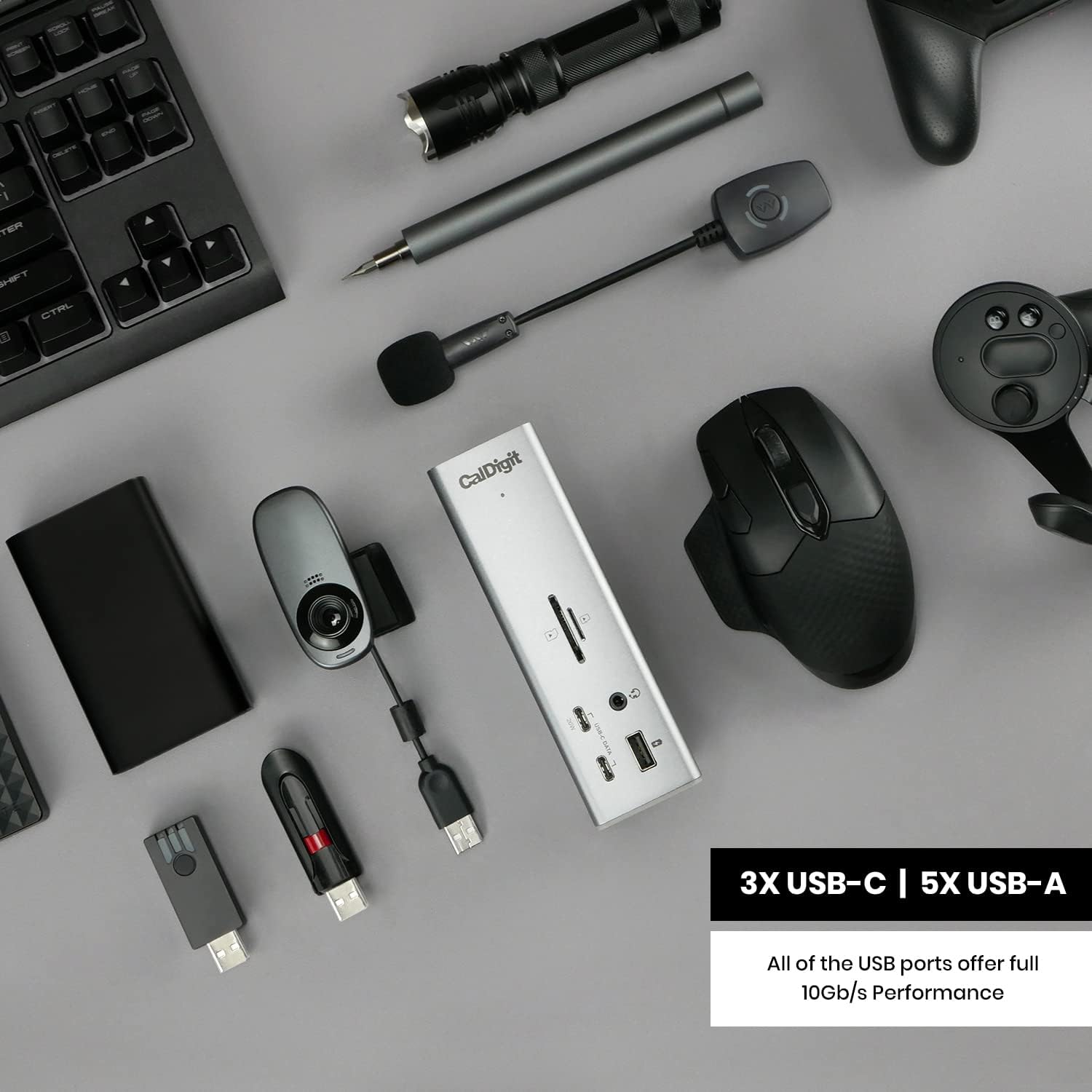 CalDigit TS4 Thunderbolt 4 Dock - 18 Ports, 98W Charging, 40Gb/s Thunderbolt 4, USB-A/C, 2.5GbE, 8K/6K Displays, Mac/PC/Chrome Compatible - Image 9