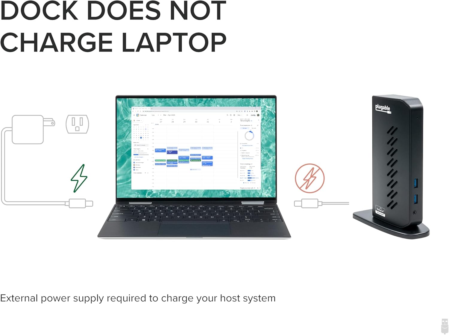 Plugable USB 3.0 and USB-C Universal Laptop Docking Station with 2 HDMI Ports for Windows, Mac (Driver Required), and ChromeOS. Gigabit Ethernet, Audio - Image 5